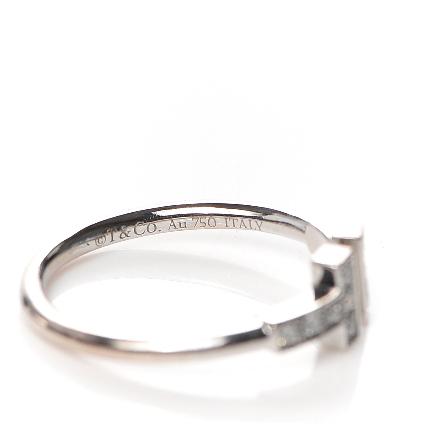 18K White Gold Diamond T Wire Ring 51 5.75
