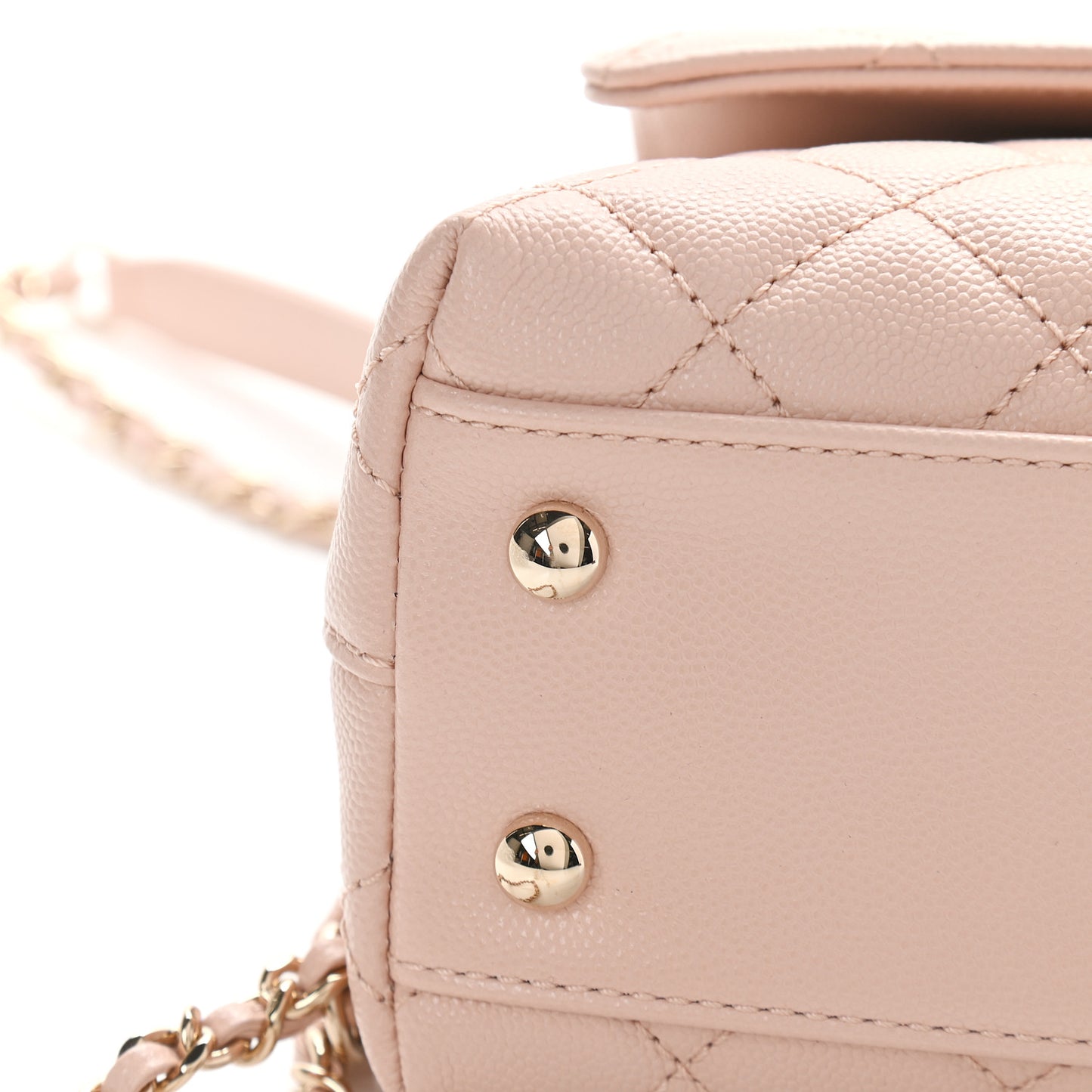 Caviar Quilted Mini Coco Handle Flap Pink