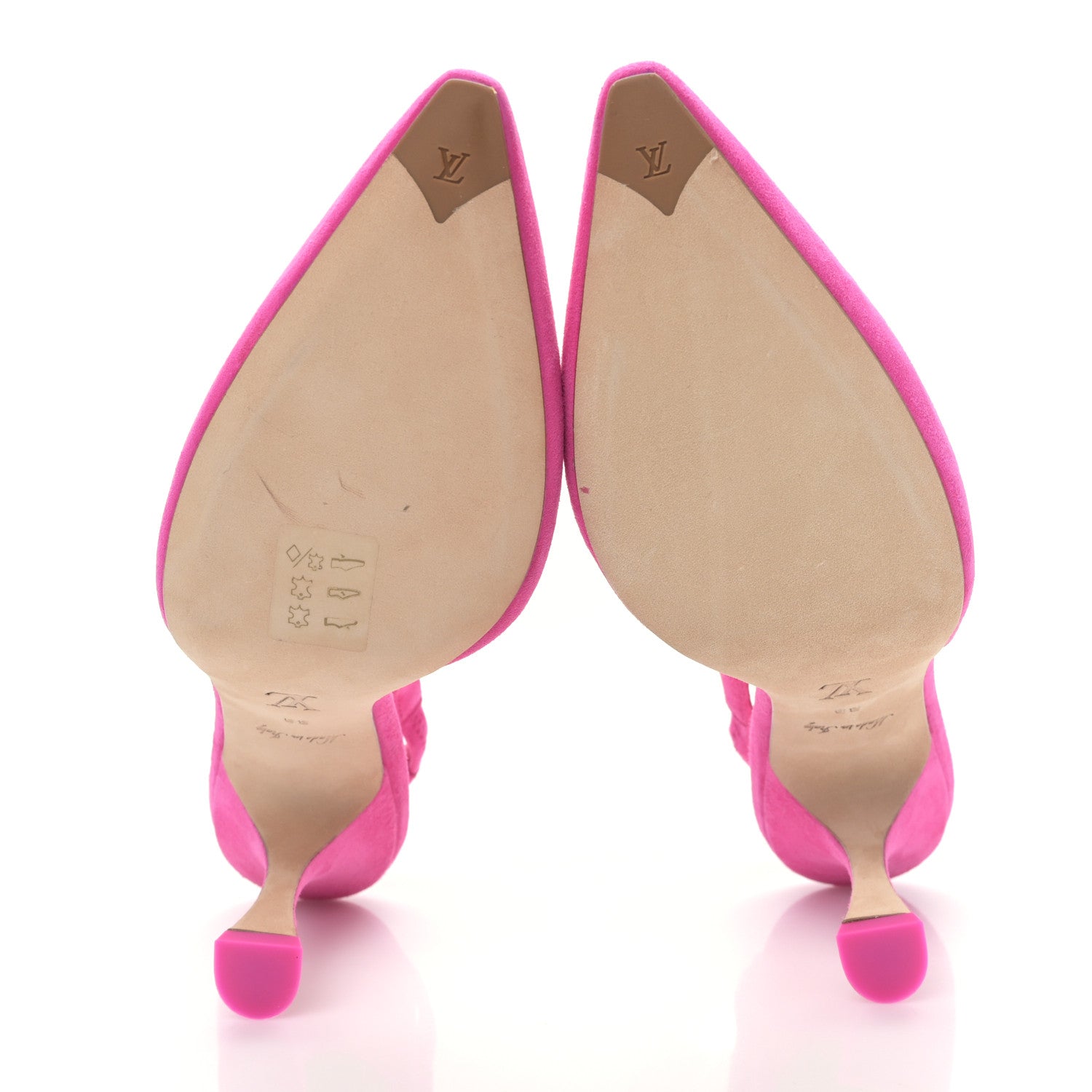 Louis Vuitton Suede Sparkle Slingback Pumps 39 Pink 5 of 8