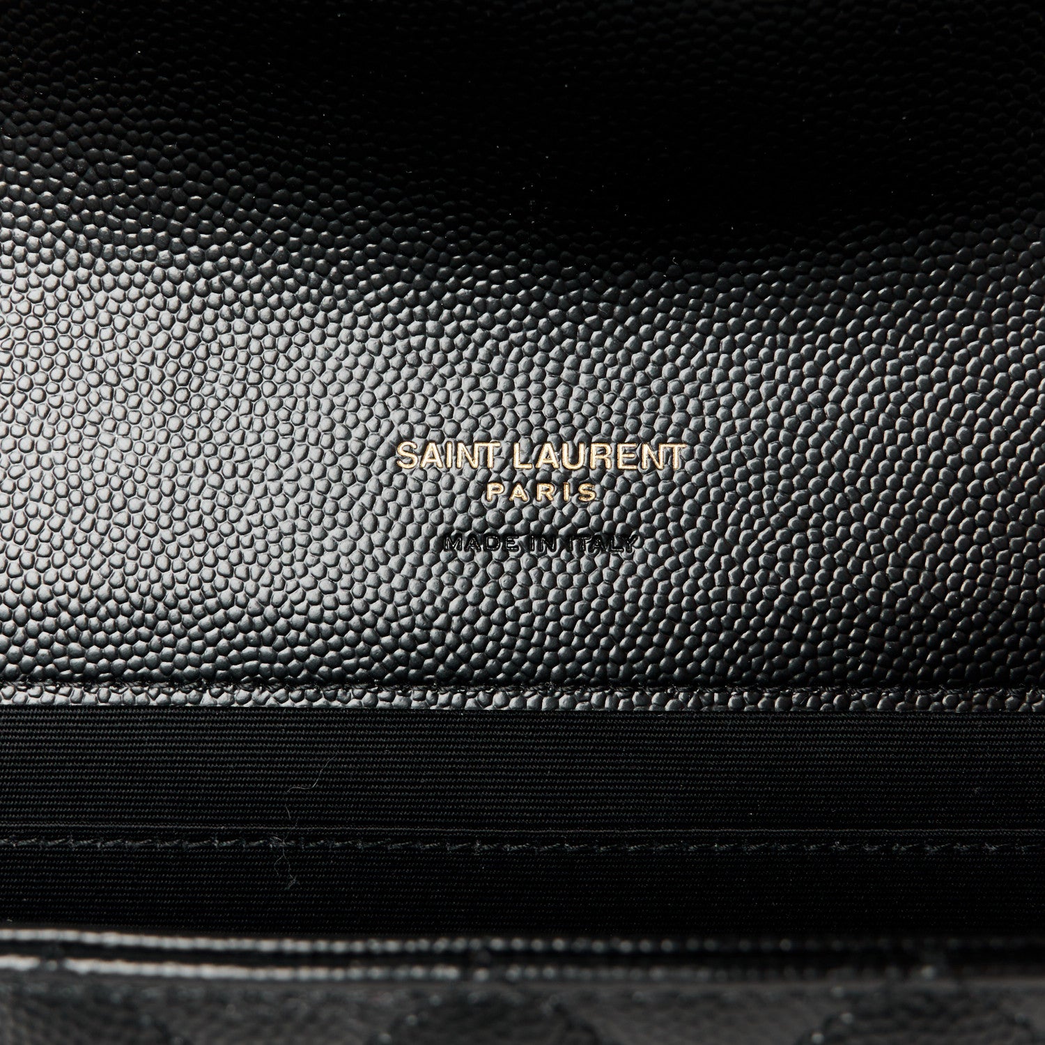 Saint Laurent Grain De Poudre Textured Mixed Matelasse Triquilt Monogram Clutch Black 6 of 8
