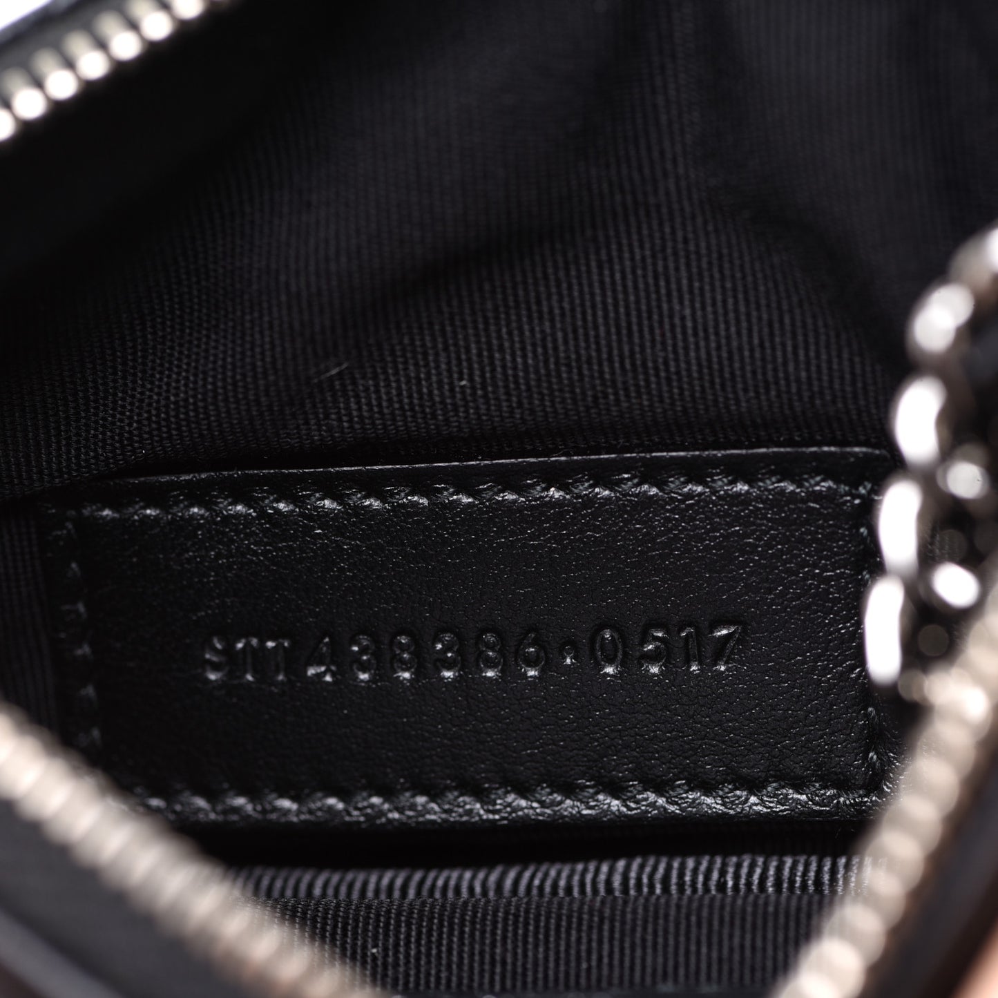 Calfskin Matelasse Monogram Key Pouch Black