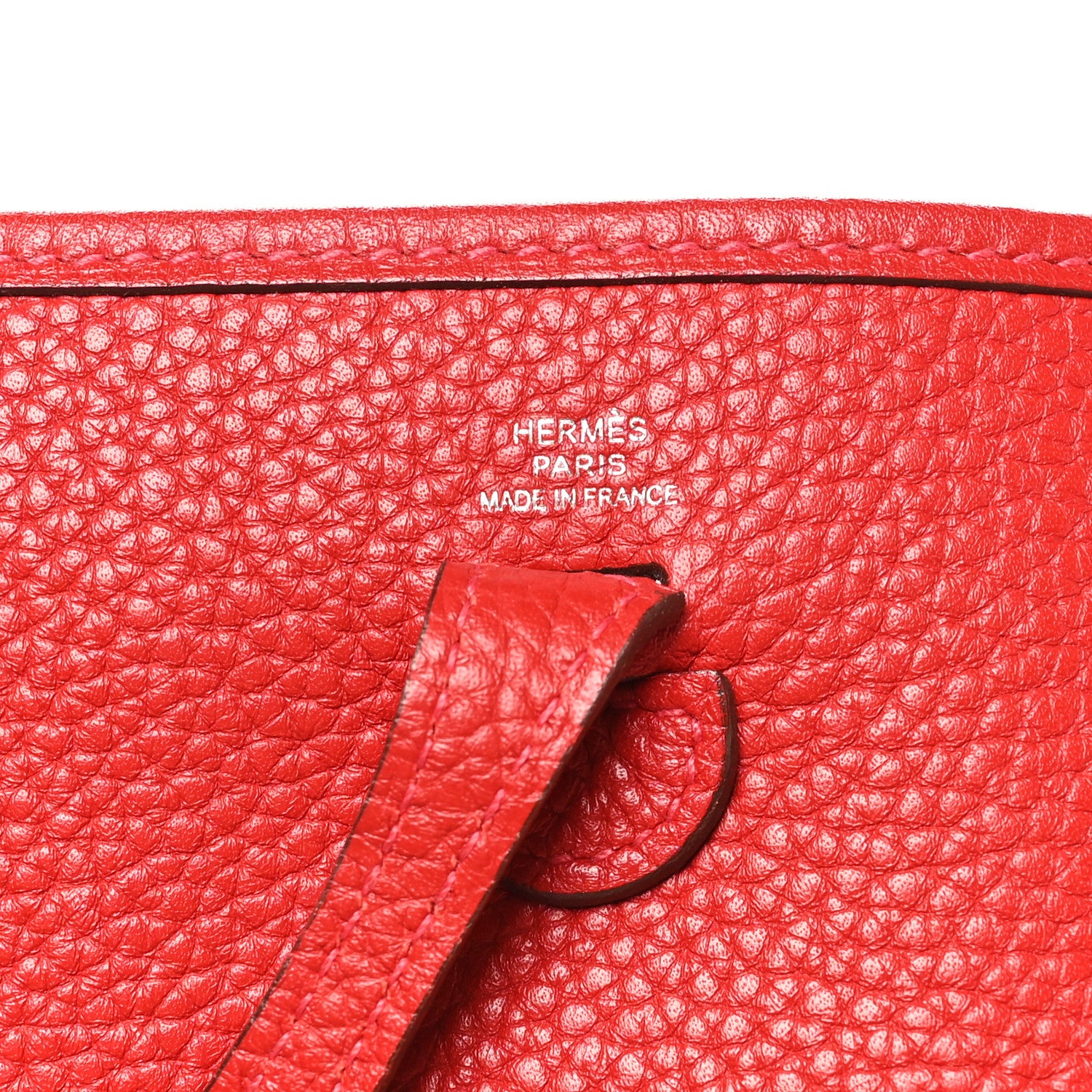 Hermes Taurillon Clemence Amazone Evelyne TPM Rouge Casaque Crevette 7 of 10