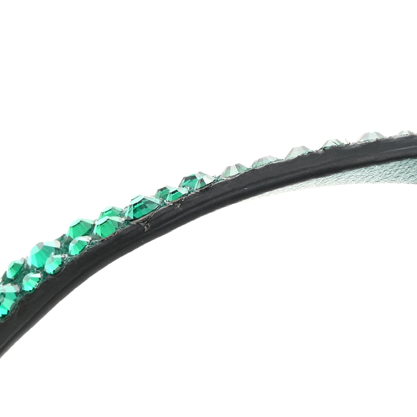 Crystal Embroidered Micro Vsling Top Handle Bag Emerald