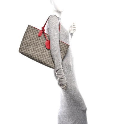 Gucci GG Supreme Monogram Medium Reversible Tote Beige Red 2 of 15
