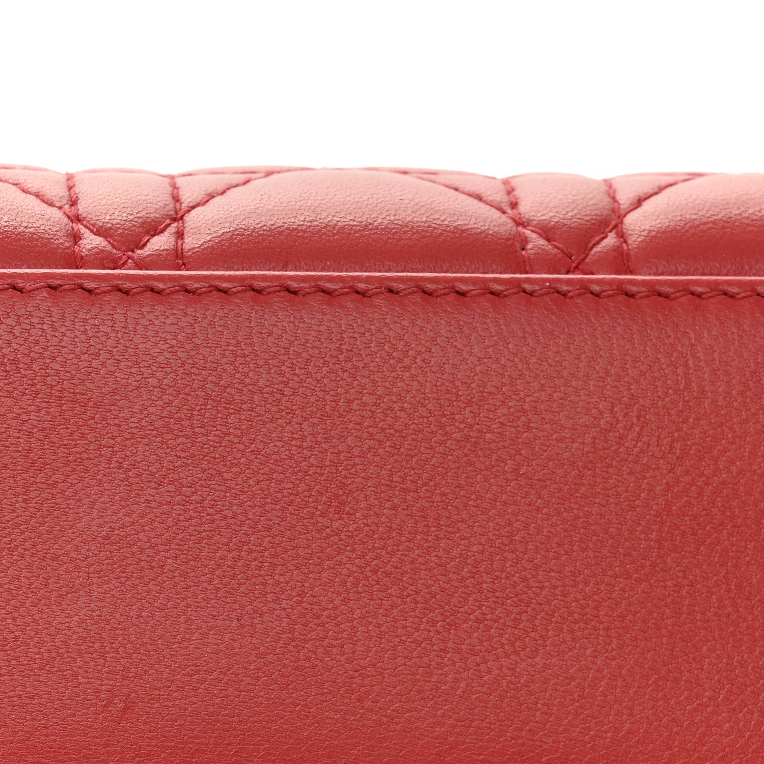 Christian Dior Lambskin Cannage Mini Lady Dior Red 15 of 15