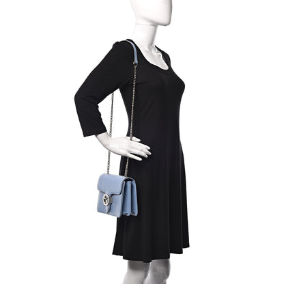 Gucci Dollar Calfskin Small Interlocking G Shoulder Bag Mineral Blue 2 of 9