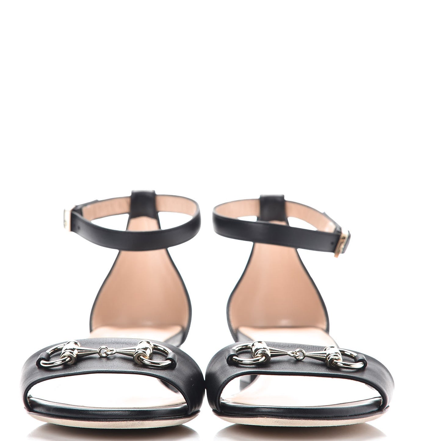 Calfskin Miro Soft Liliane Horsebit Sandals 38.5 Black