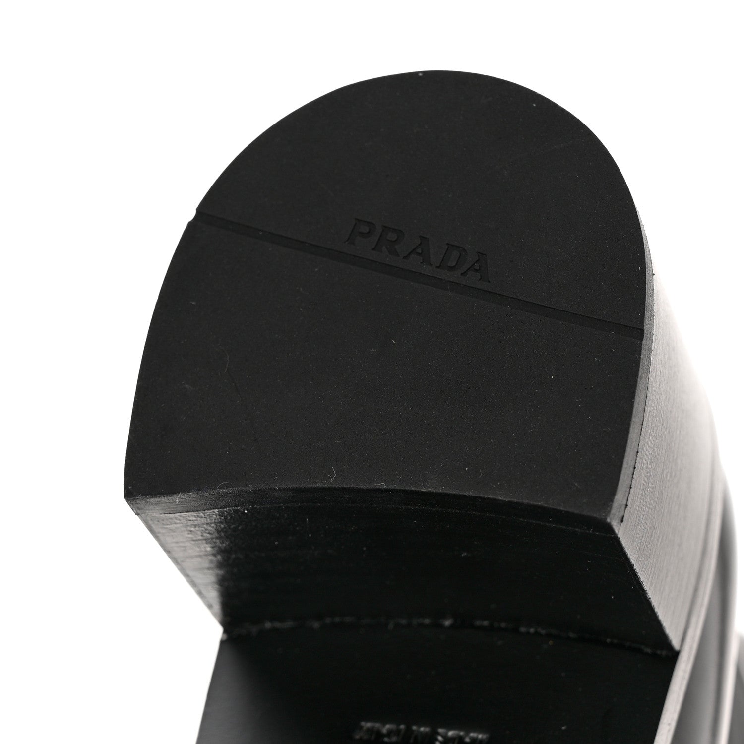 Prada Spazzolato Metal Triangle Logo 55mm Riding Boots 37 Black 10 of 16