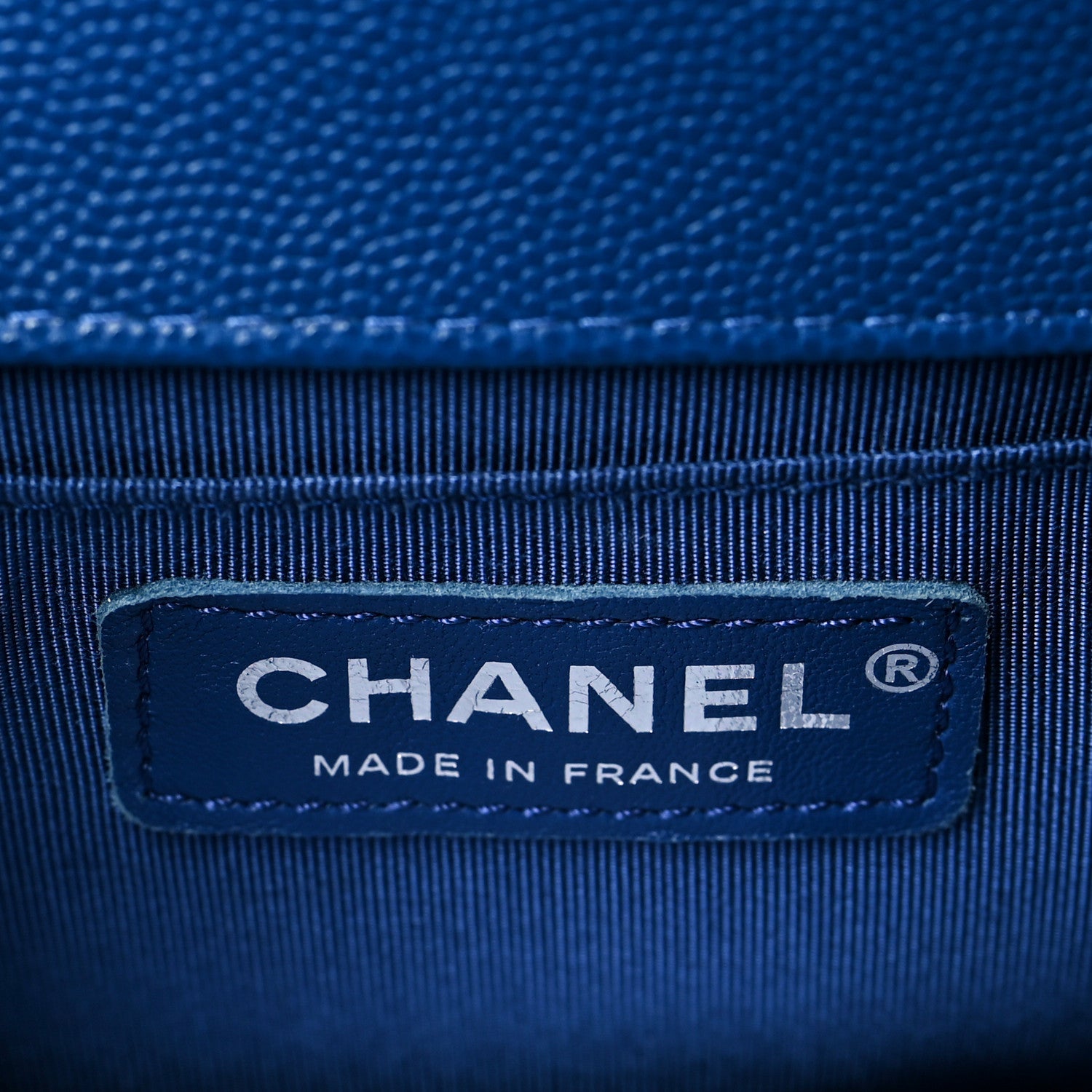 Chanel Caviar Quilted Medium Boy Flap Blue 5 of 10