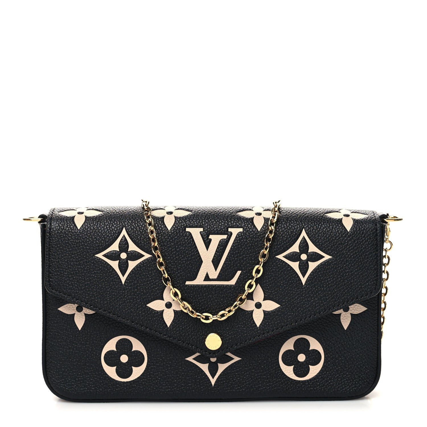 Louis Vuitton Empreinte Monogram Giant Felicie Pochette Black Beige 3 of 12