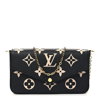 Louis Vuitton Empreinte Monogram Giant Felicie Pochette Black Beige 3 of 12