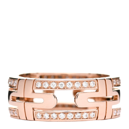 Bulgari 18K Rose Gold Diamond Parentesi Ring 56 7.5 1 of 4