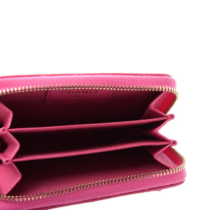 Chanel Caviar Quilted Zip Coin Purse Pink 5 of 7