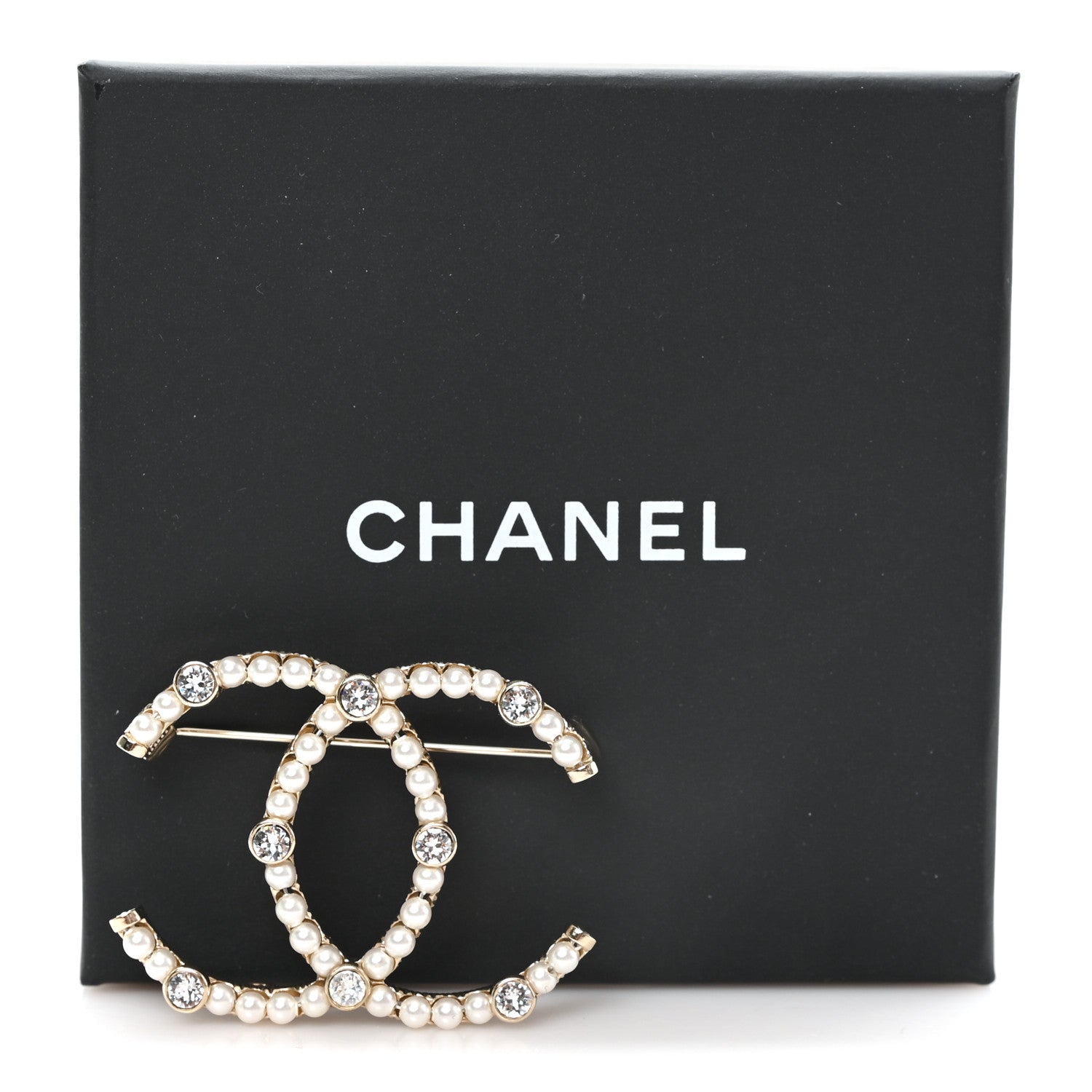 Chanel Pearl Crystal CC Brooch Gold 1916707 – FASHIONPHILE