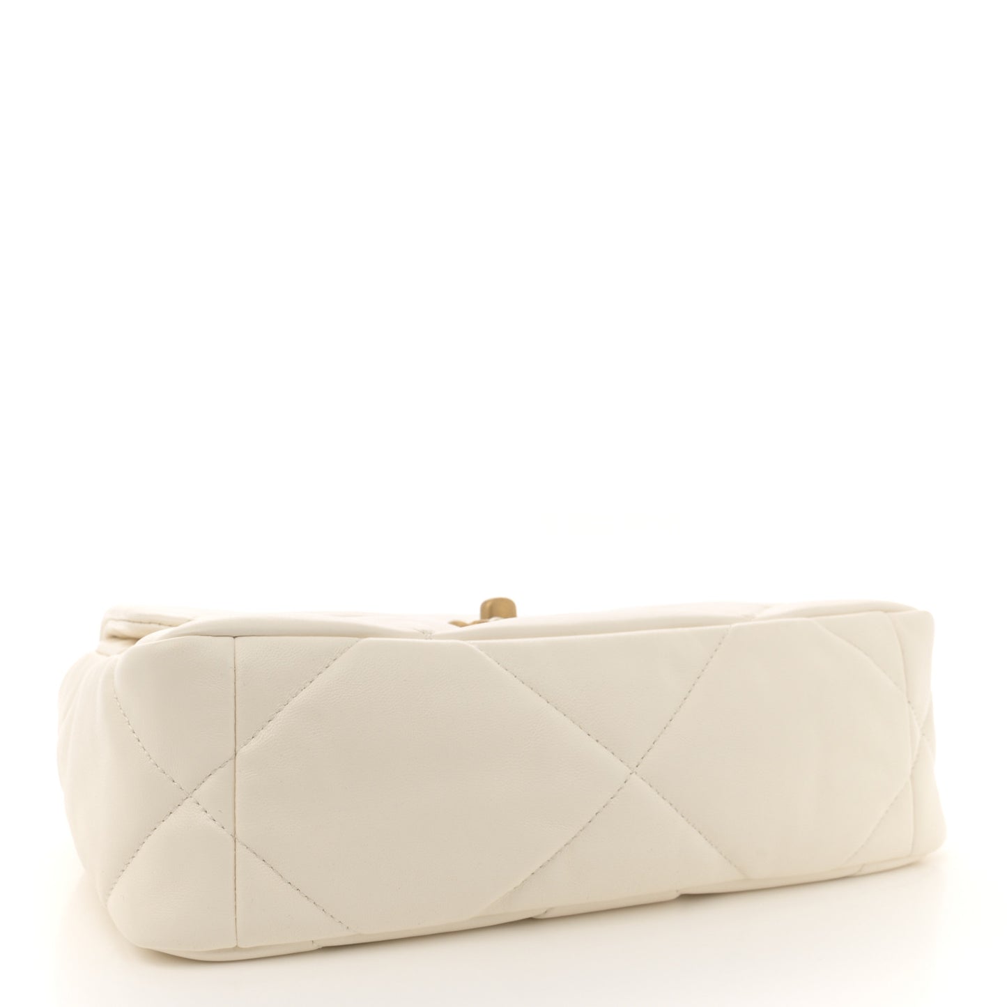 Lambskin Quilted Medium Chanel 19 Flap White
