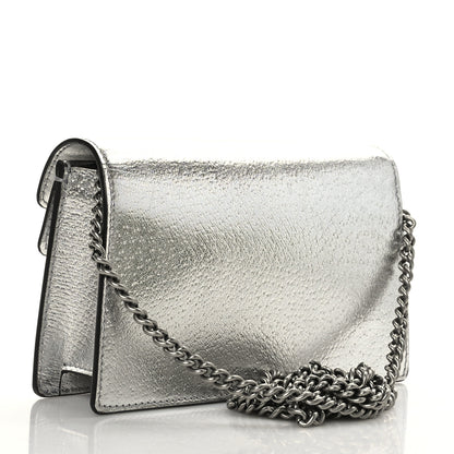 Gucci Metallic Calfskin Super Mini Dionysus Shoulder Bag Silver 3 of 8