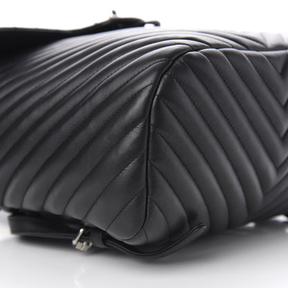 Chanel Calfskin Chevron Quilted Large Urban Spirit Backpack Black 7 of 9