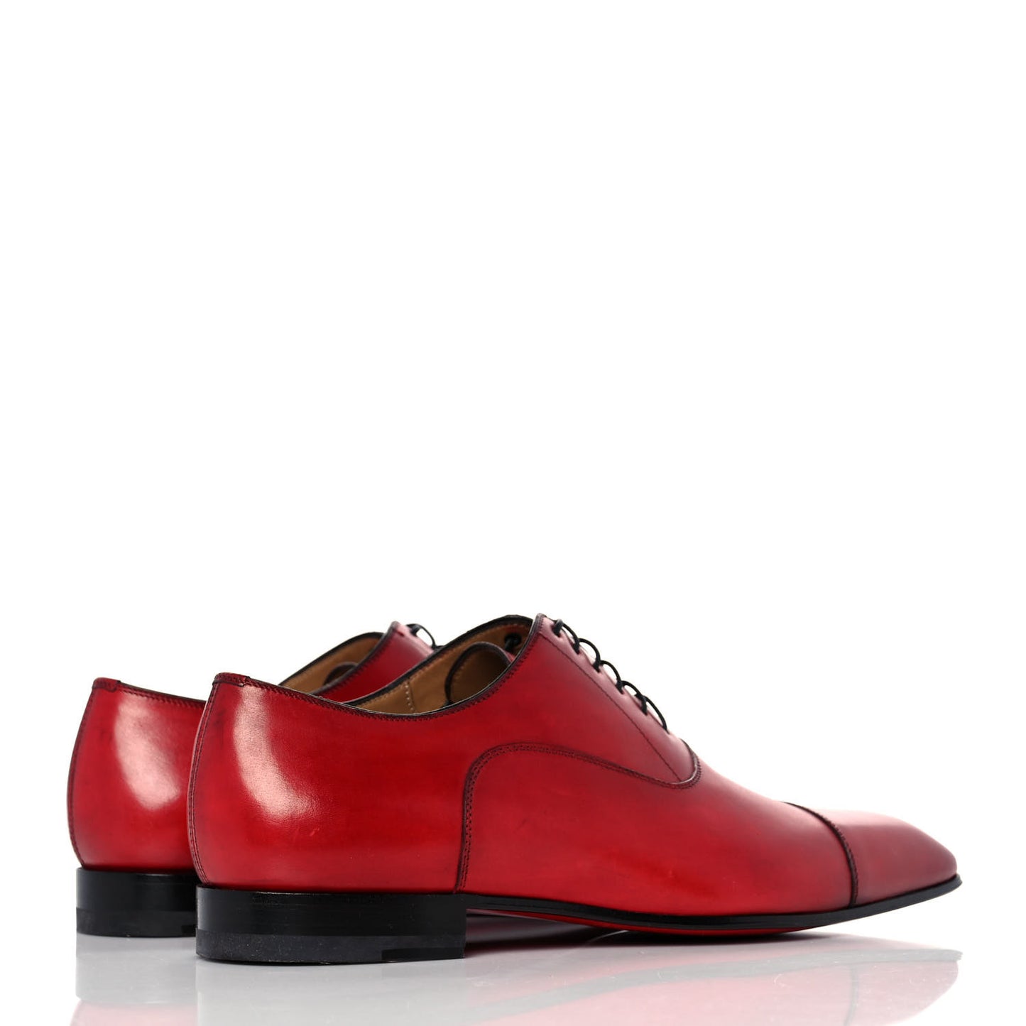 Calfskin Flat Loafers 42 Red