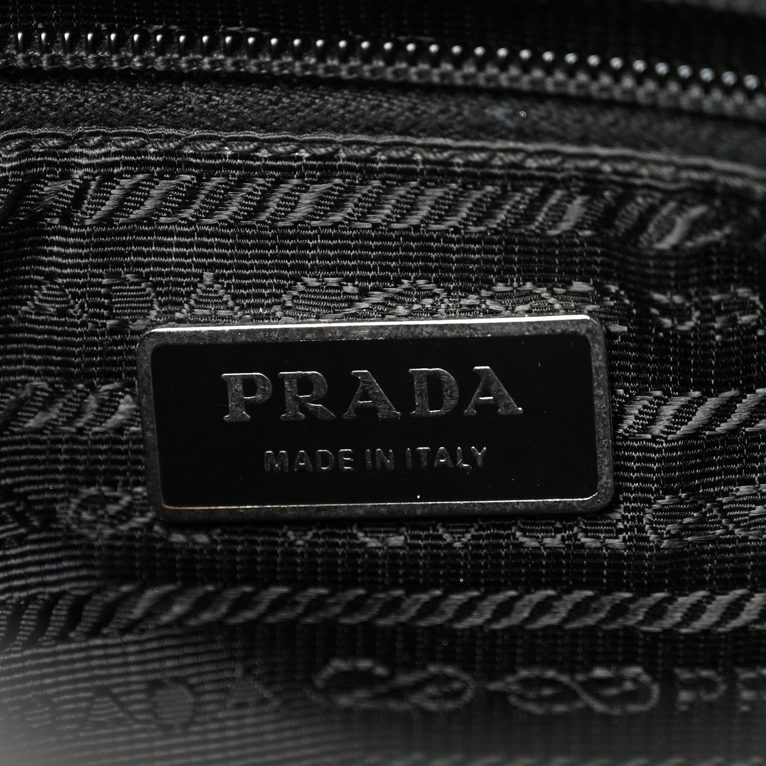 Prada Tessuto Nylon Saffiano Flat Messenger Bag Black 6 of 10