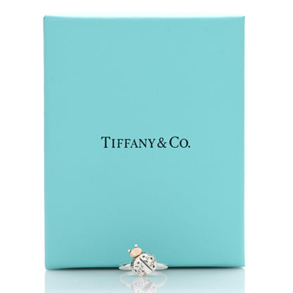 Tiffany Sterling Silver 18K Rose Gold Return to Tiffany Love Bugs Ladybug Ring 50 5.25 5 of 5
