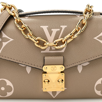 Louis Vuitton Empreinte Monogram Giant Pochette Metis East West Tourterelle Creme 6 of 8