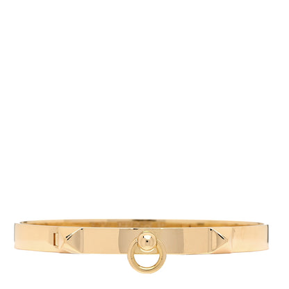 Hermes 18K Yellow Gold PM Collier De Chien Bracelet SH 1 of 5