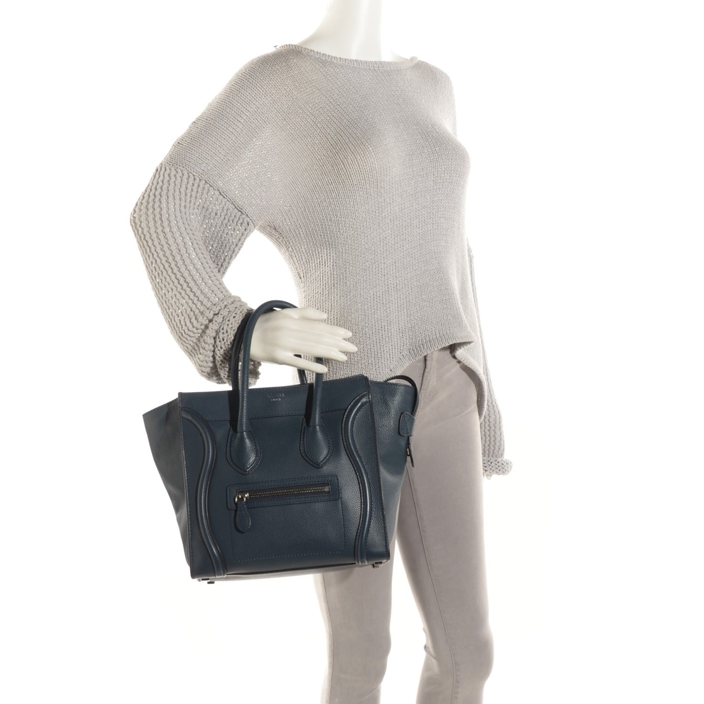 Drummed Calfskin Micro Luggage Orage