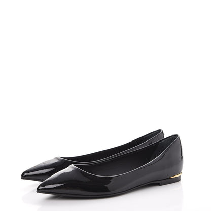 Louis Vuitton Patent Calfskin Eyeline Ballerina Flats 34.5 Black 3 of 8