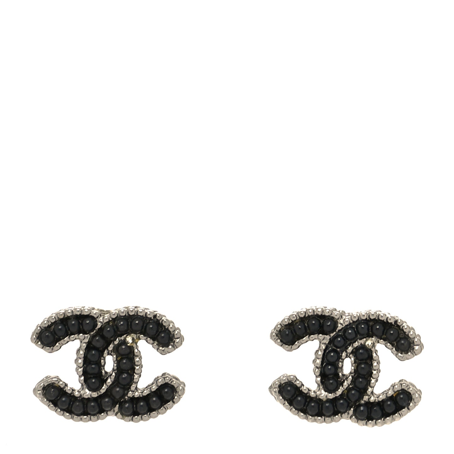 Ruthenium Crystal CC Earrings Silver Black