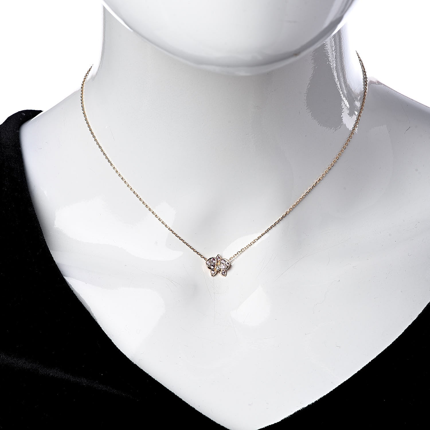 Cartier 18K Pink Gold Pink Sapphire Diamond Caresse D'Orchidees Par Necklace 2 of 4