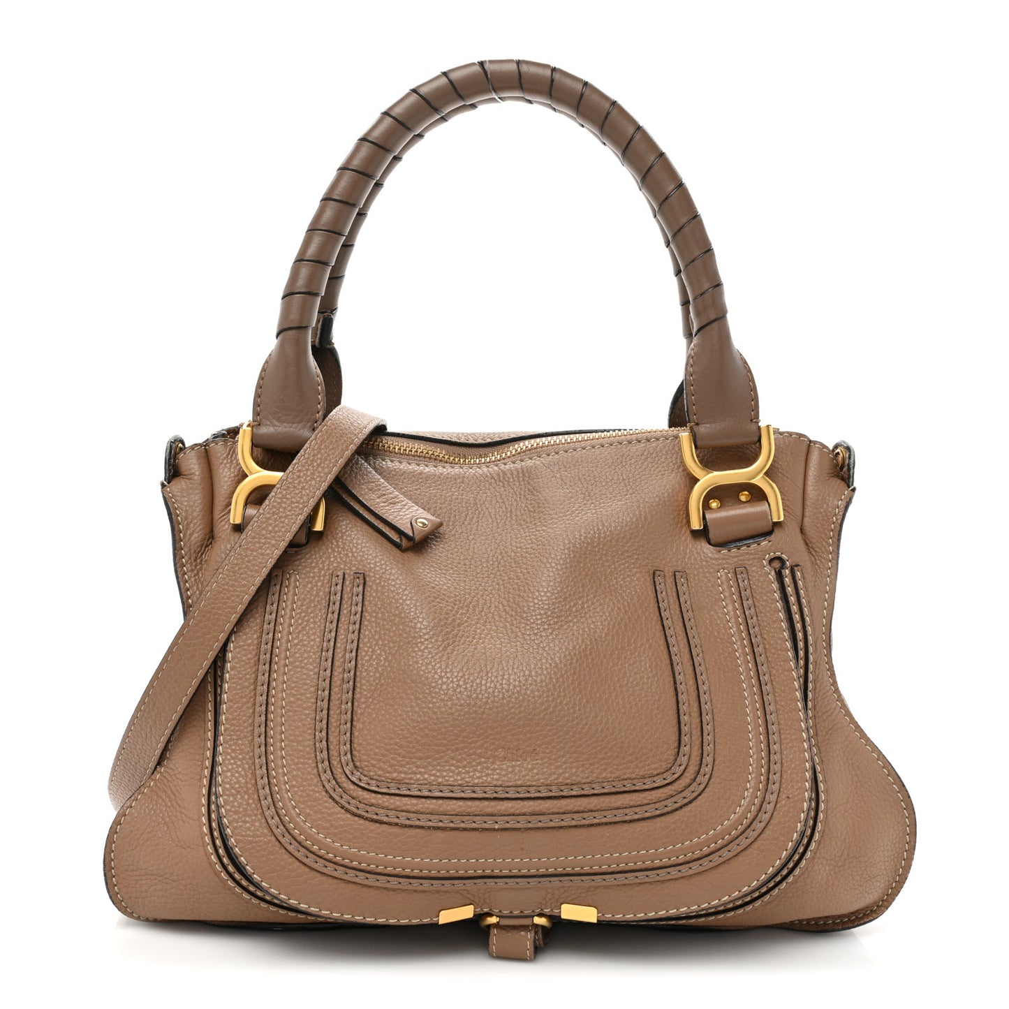 Calfskin Medium Marcie Satchel Nut