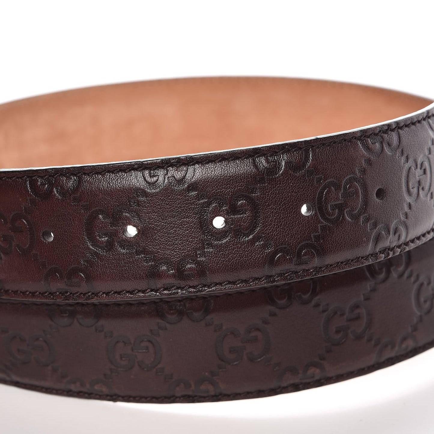 Guccissima Interlocking G Belt 100 40 Brown
