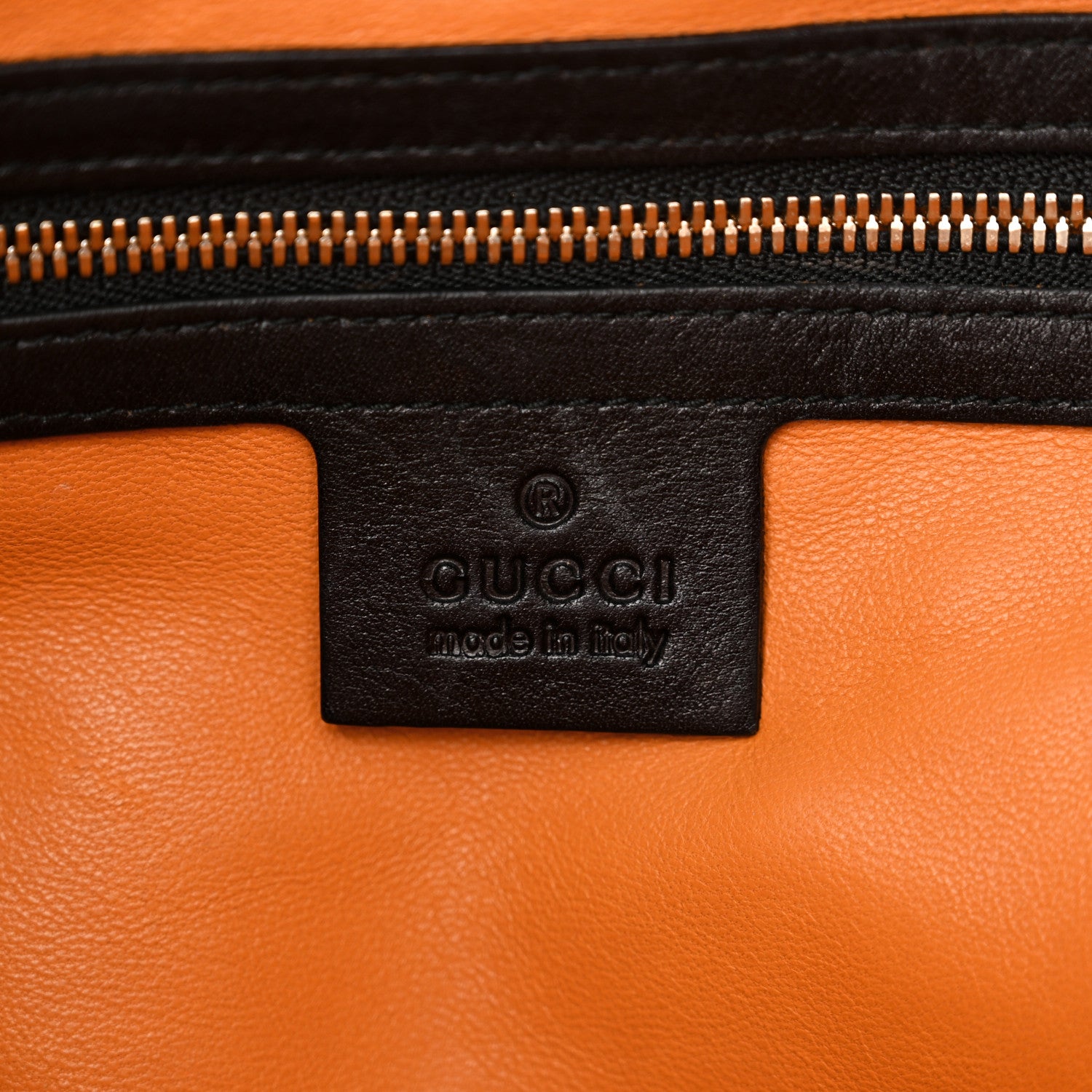 Gucci Nubuck Medium New Jackie Shoulder Bag Black Orange 6 of 12