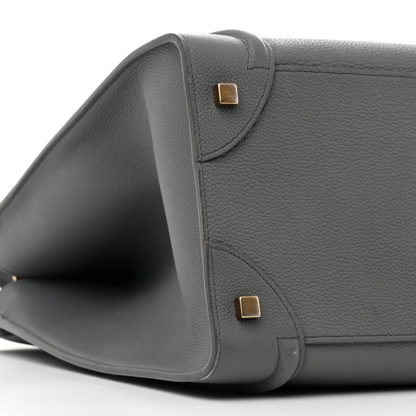 Drummed Calfskin Mini Luggage Kohl