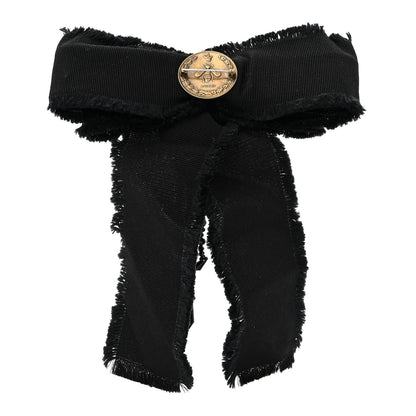 Gucci Grosgrain Crystal Bow Brooch Black 3 of 5