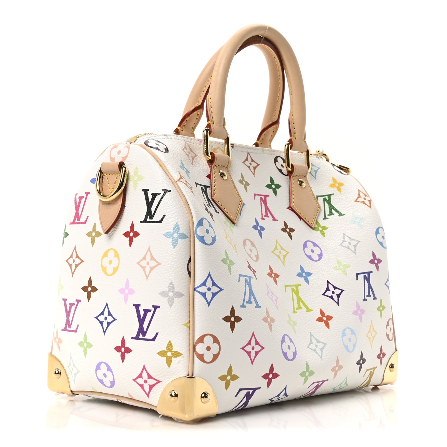 LV X TM Monogram Multicolor Speedy Bandouliere 25 White