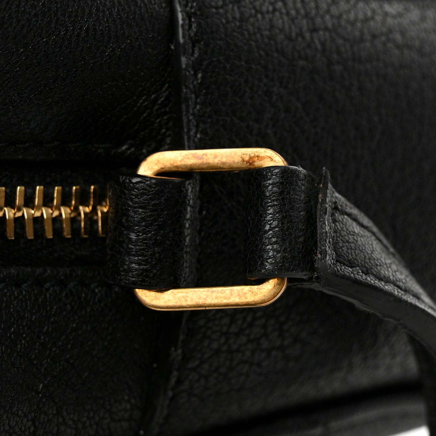 Grained Lambskin Monogram Lou Camera Bag Black