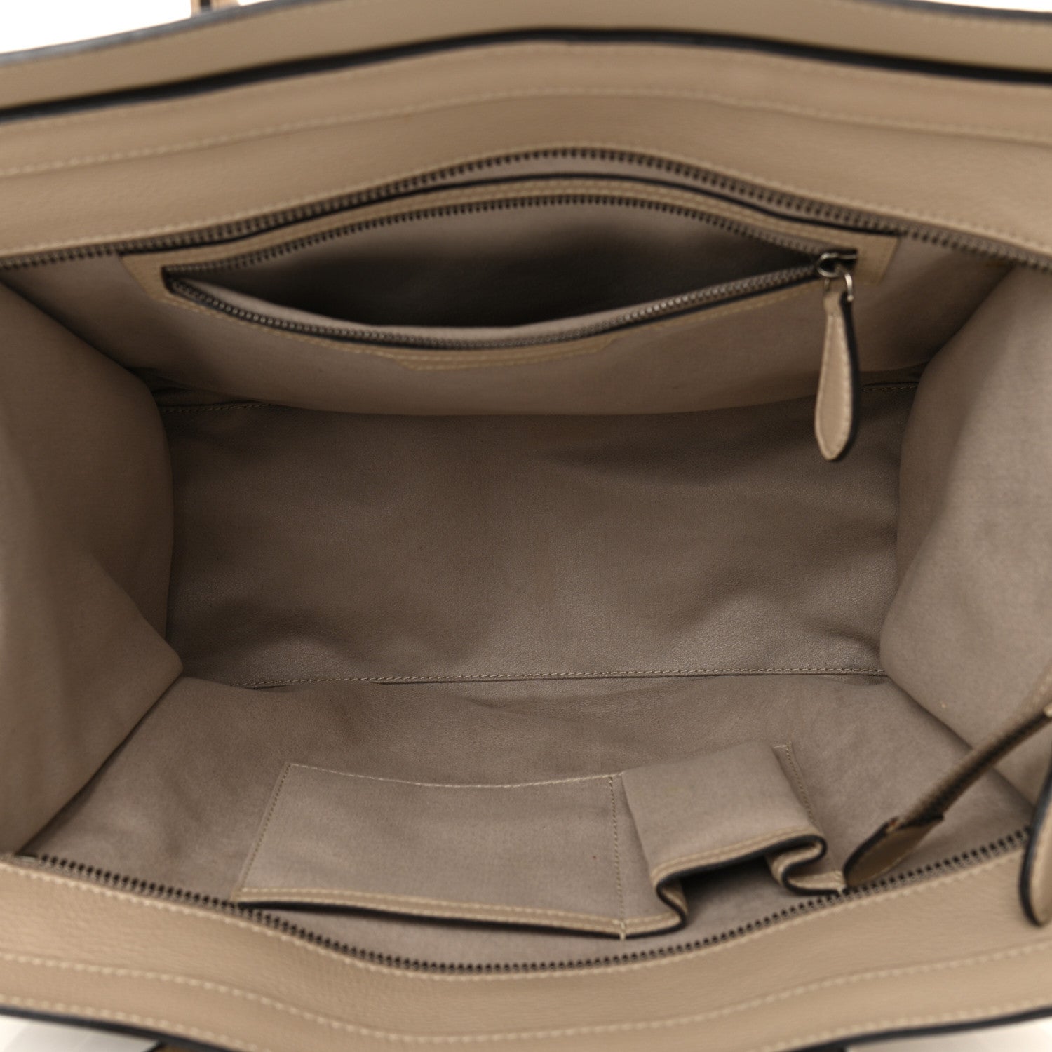 Celine Drummed Calfskin Shoulder Luggage Dune 5 of 17