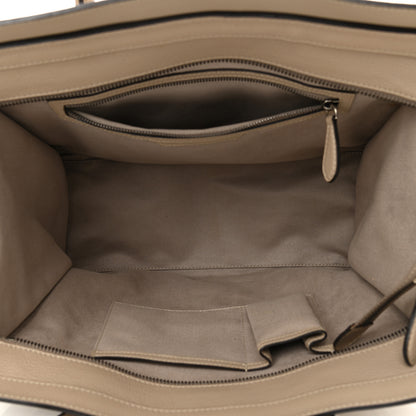 Celine Drummed Calfskin Shoulder Luggage Dune 5 of 17