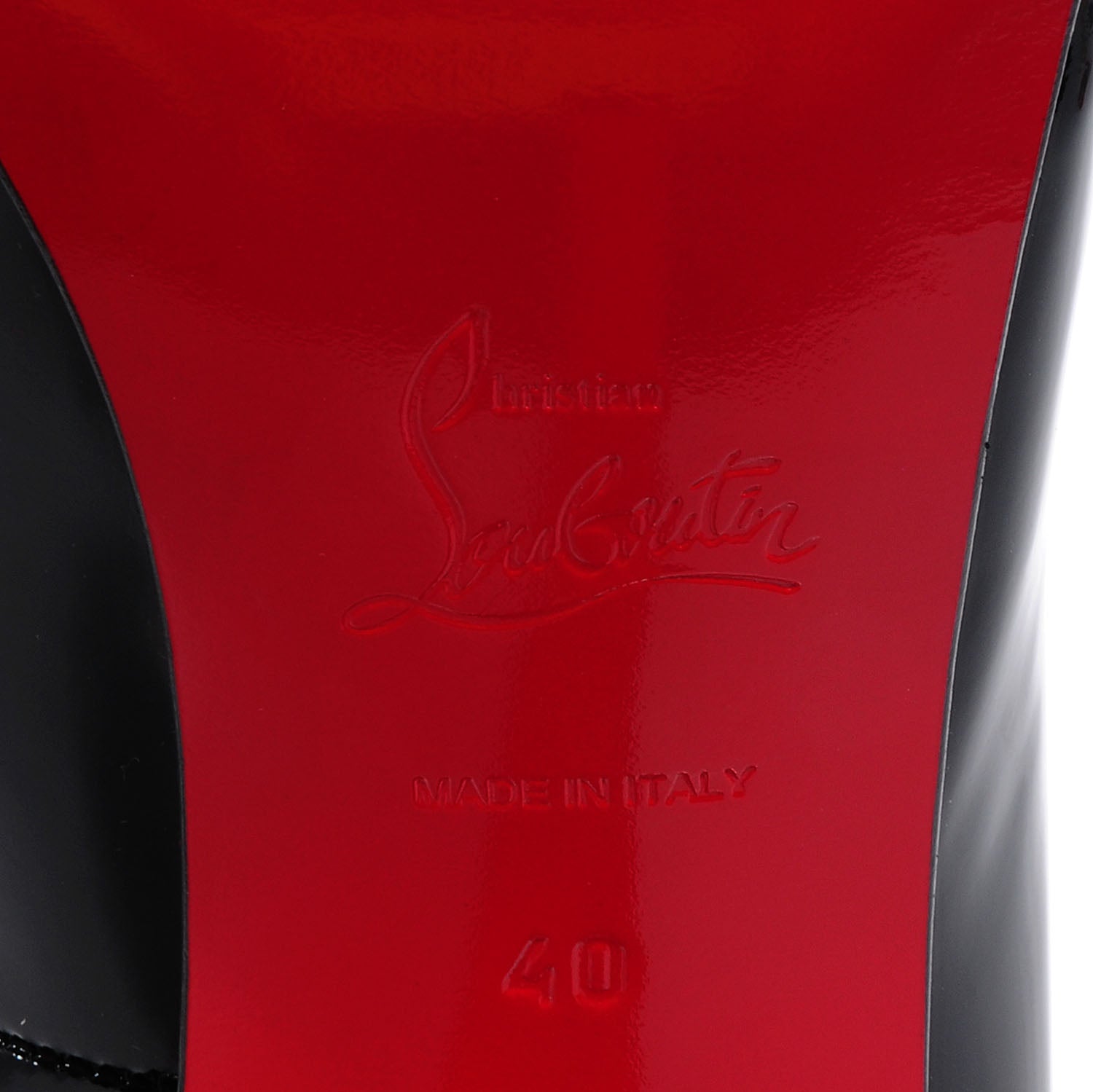 Christian Louboutin Patent Lady Page 120 Platform Pumps Black 40 5 of 6