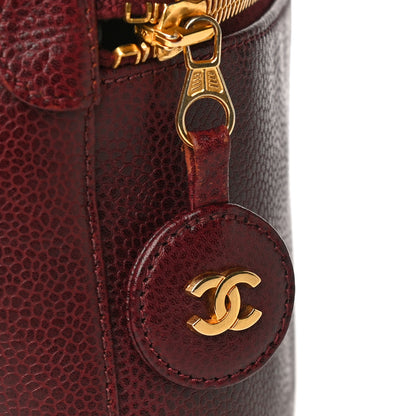Chanel Caviar Vanity Cosmetic Case Burgundy 11 of 11