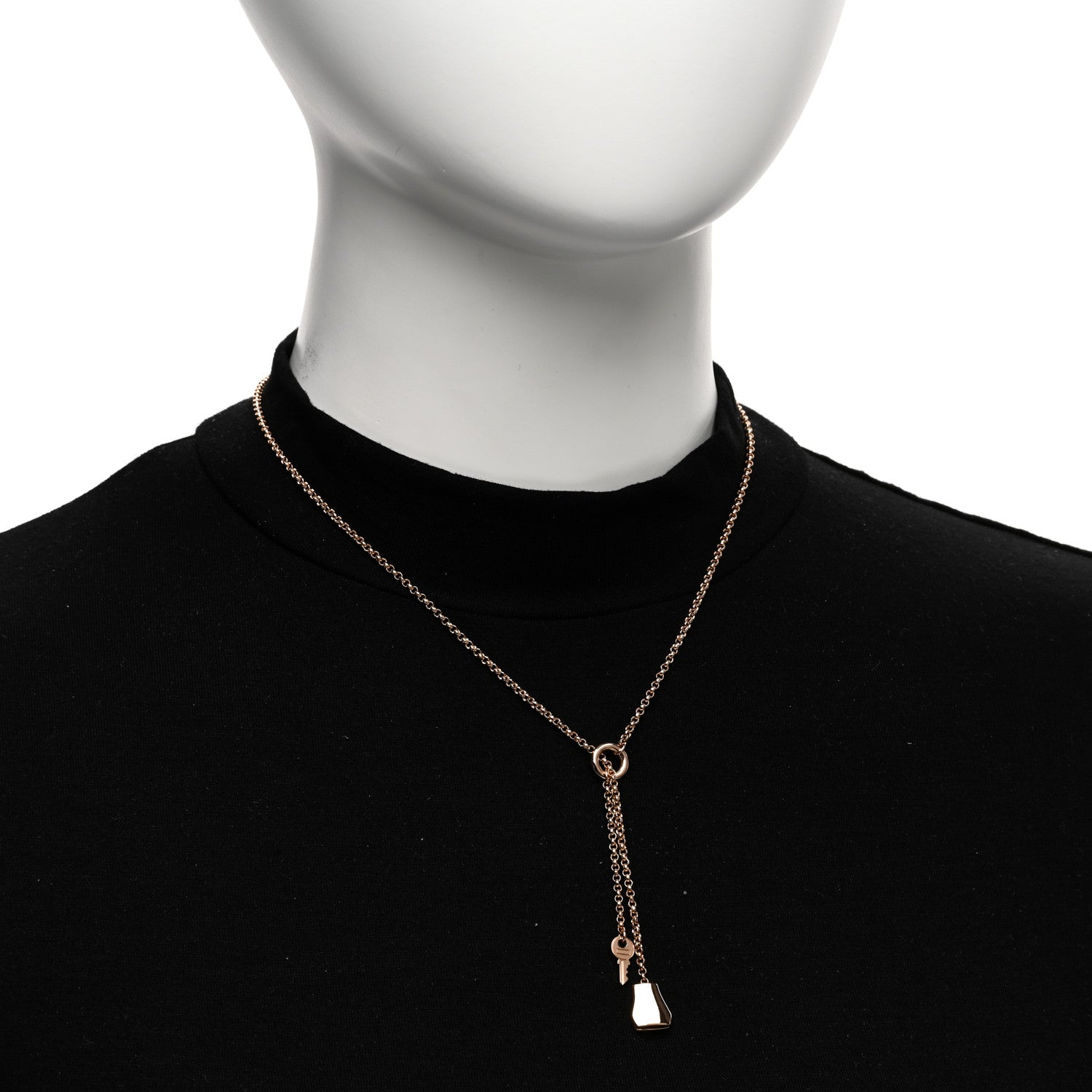 Hermes 18K Rose Gold PM Kelly Clochette Necklace 2 of 5