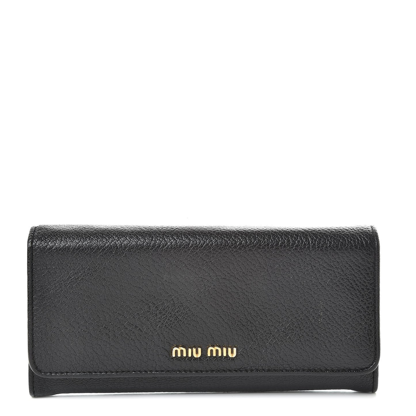 Goatskin Madras Flap Wallet Black