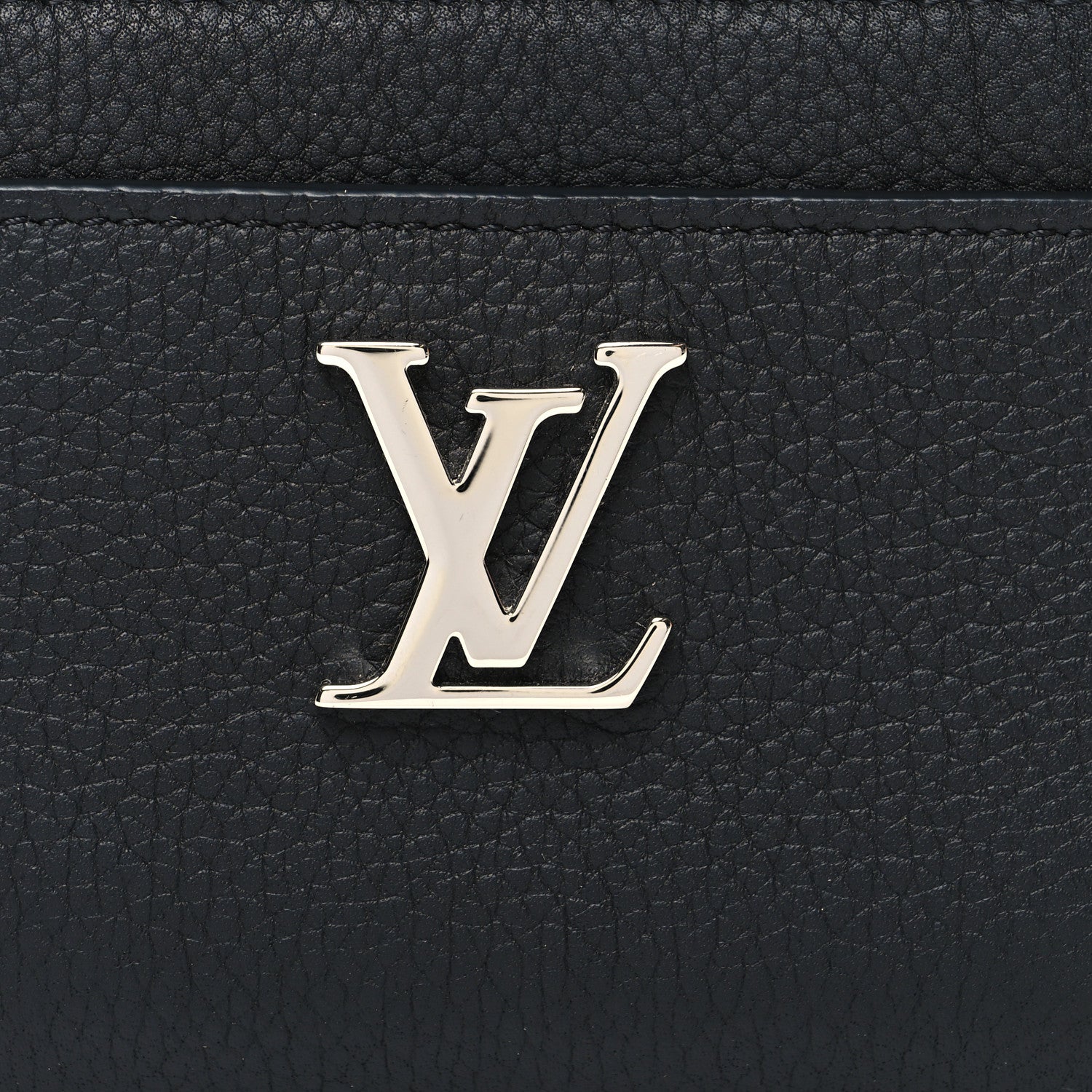 Louis Vuitton Calfskin Lockme Zippy Coin Purse Black 7 of 8