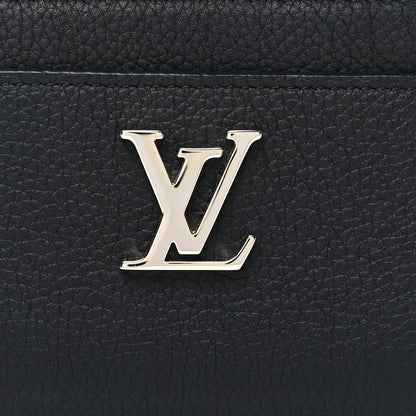 Louis Vuitton Calfskin Lockme Zippy Coin Purse Black 7 of 8