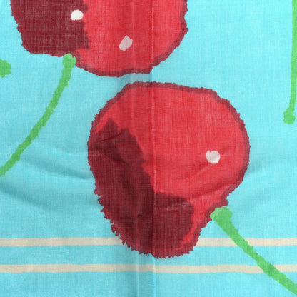 Gucci x KEN SCOTT Silk Cherry Scarf Blue Red 4 of 6