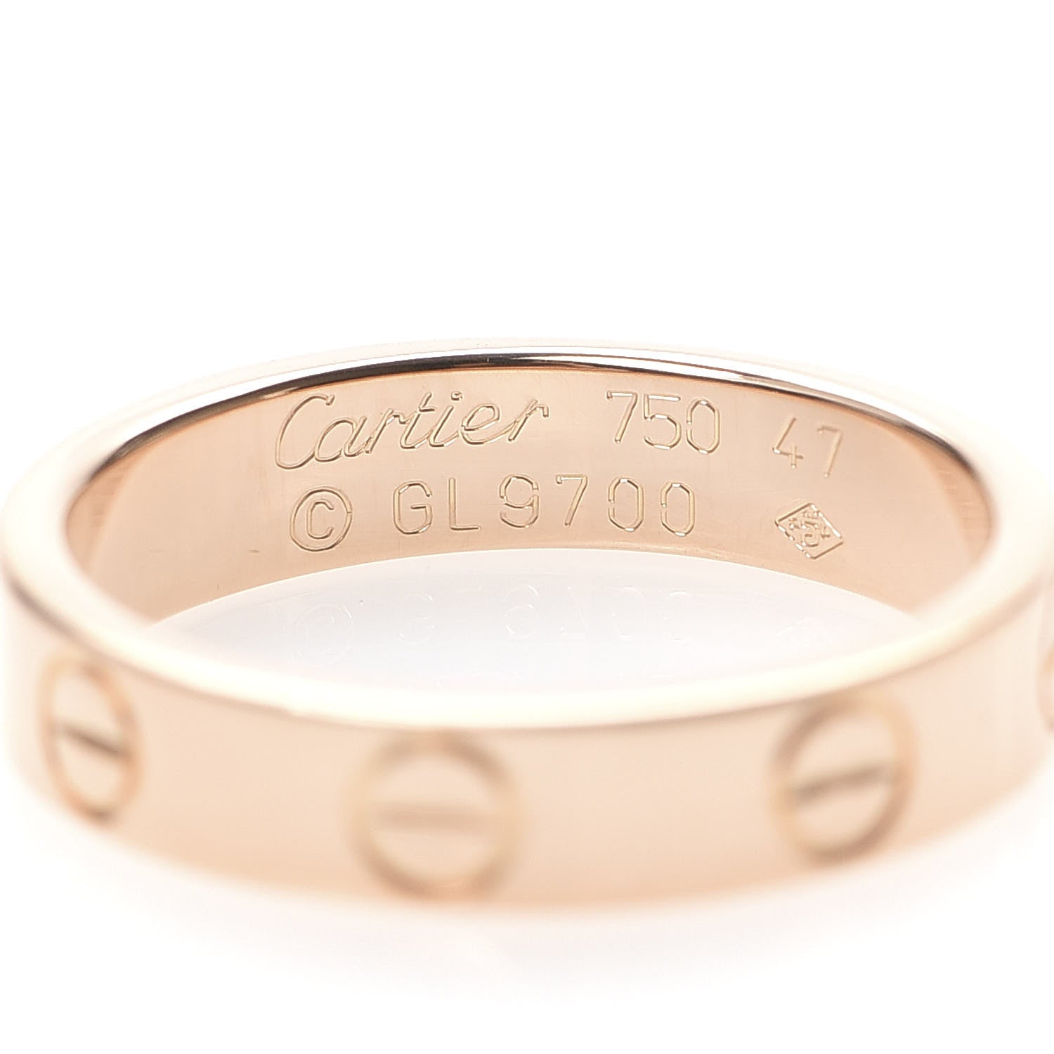 Cartier 18K Pink Gold 3.5mm LOVE Wedding Band Ring 47 4 4 of 4