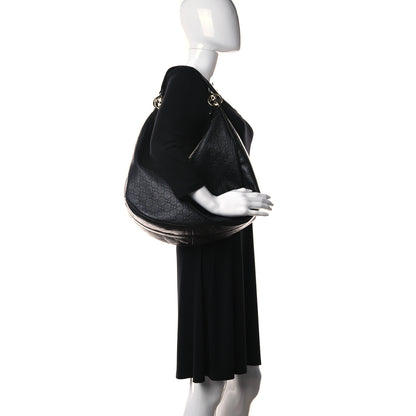 Gucci Guccissima Large GG Twins Hobo Black 3 of 26