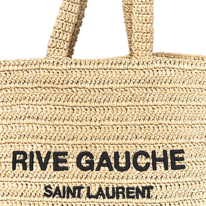 Saint Laurent Raffia Rive Gauche Tote Natural 8 of 10