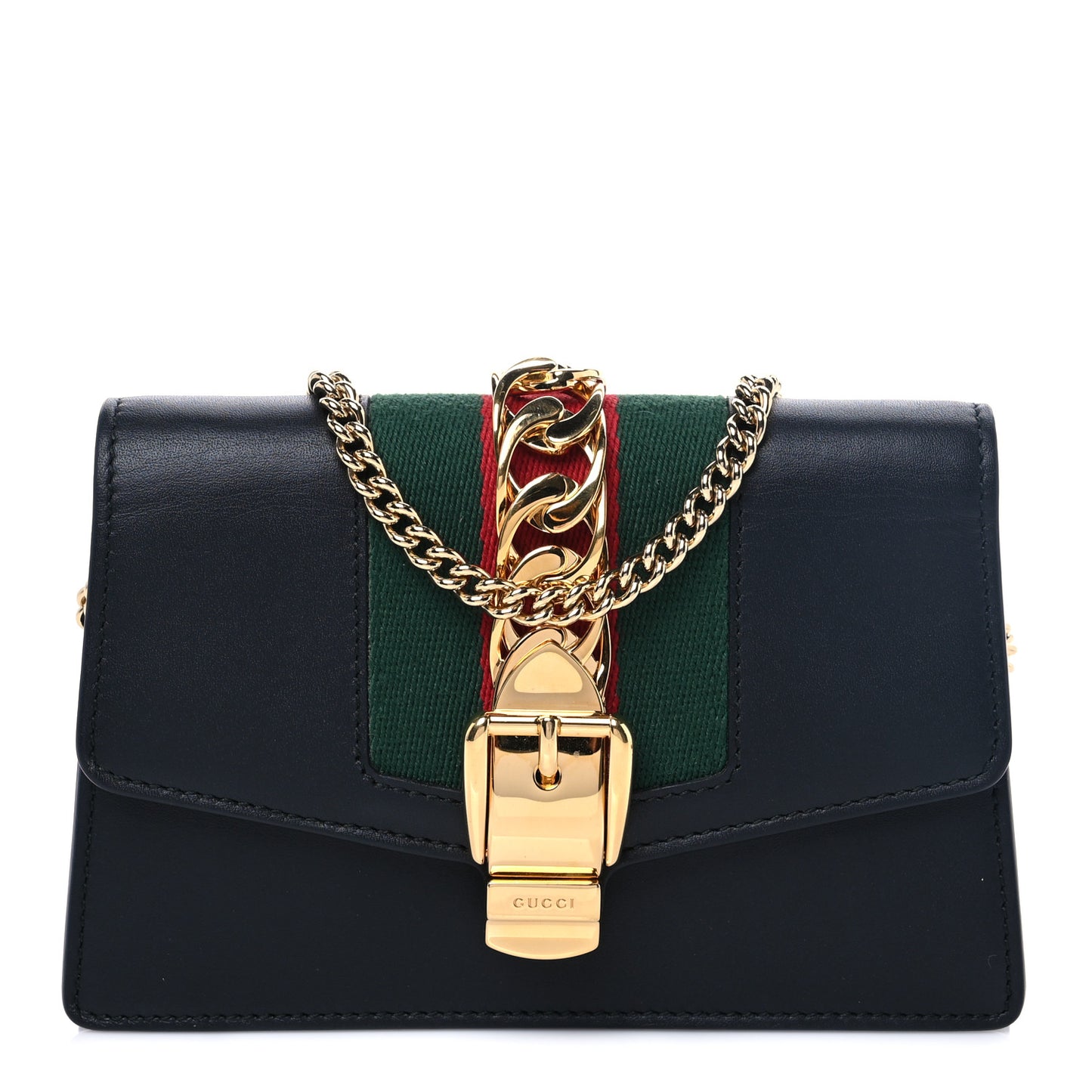 Calfskin Super Mini Sylvie Chain Shoulder Bag Black